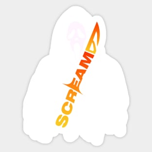 scream VI  (Scream 6)  scary horror movie graphic design by ironpalette Sticker